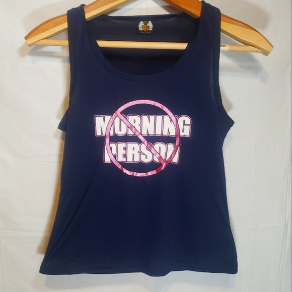Not a morning person tank top. Sleep in or wear to the gym. - Picture 1 of 7
